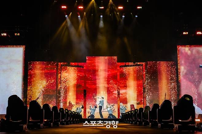 그룹 투모로우바이투게더 미국 공연 모습. 빅히트 뮤직 제공