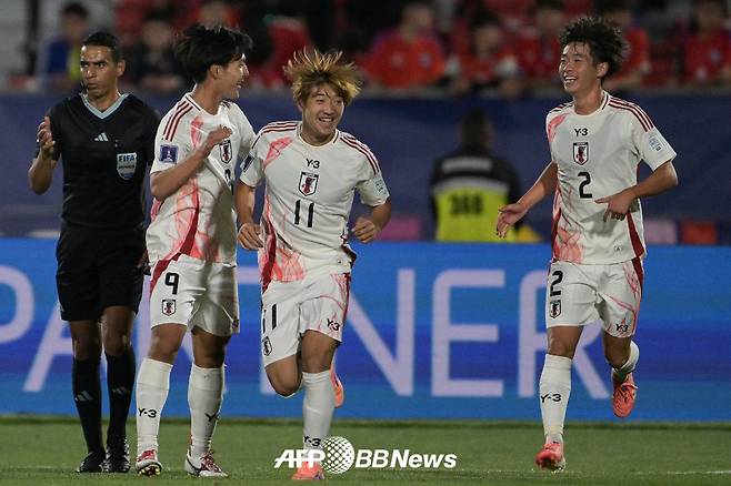2025 국제축구연맹(FIFA) U-20 월드컵 16강에 진출한 일본 대표팀. /AFPBBNews=뉴스1