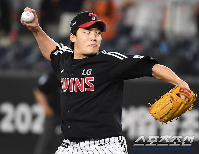 29일 대전 한화생명볼파크에서 열린 LG-한화전. LG 선발투수로 마운드에 오른 임찬규. 대전=정재근 기자 cjg@sportschosun.com/2025.9.29/