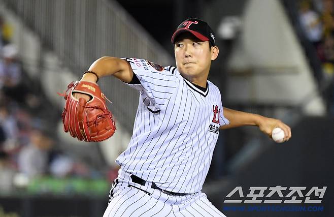 1일 잠실구장에서 열린 LG 트윈스와 NC 다이노스의 경기. LG 손주영이 역투하고 있다. 잠실=박재만 기자 pjm@sportschosun.com/2025.10.01/