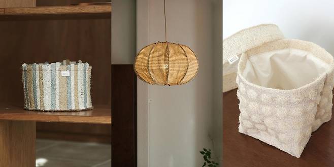 수세미의 재료인 루파로 다양한 제품을 제작하는 김예지 작가의 작품. 스튜디오 코 홈페이지 캡처