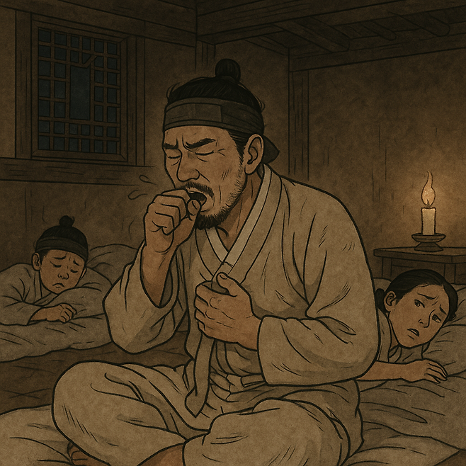 위장장애와 역류성식도염이 있어도 기침이 생길 수 있다. 이것을 한방에서는 위장병이 원인이라고 해서 식적수(食積嗽), 새벽기침이라고 해서 오경수(五更嗽)라고 했는데, 치료 또한 위장을 치료하면 자연스럽게 기침도 사라진다. 챗GPT에 의한 AI생성 이미지.