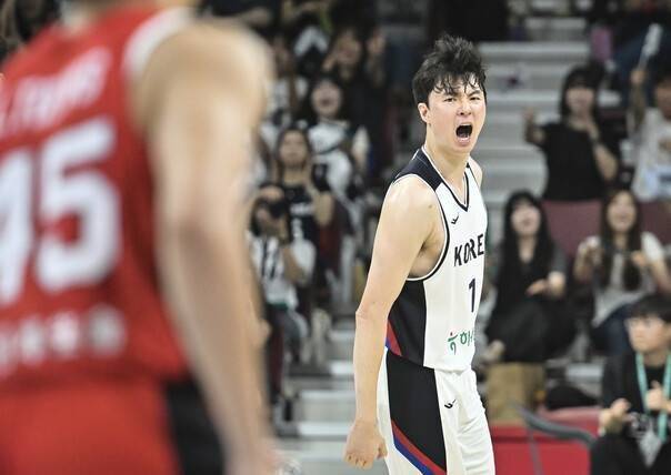 국제농구연맹 아시아컵 평가전 때 모습. 대한민국농구협회 제공