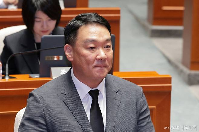 (서울=뉴스1) 신웅수 기자 = 국민의힘 사무총장에 발탁된 정희용 의원이 1일 오후 서울 여의도 국회에서 열린 의원총회에 참석하고 있다. 2025.9.1/뉴스1  Copyright (C) 뉴스1. All rights reserved. 무단 전재 및 재배포,  AI학습 이용 금지. /사진=(서울=뉴스1) 신웅수 기자