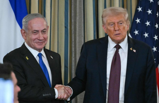 하마스 압박하는 도널드 트럼프 미국 대통령과 베냐민 네타냐후 이스라엘 총리. 연합뉴스.