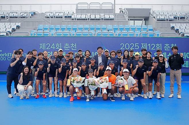 단식 시상식 단체사진