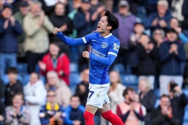 ▲ 포츠머스 FC 양민혁이 지난 4일(현지 시간) 잉글랜드 포츠머스 프래턴 파크에서 열린 미들즈브러 FC와 2025-2026 EFL 챔피언십 9라운드 맞대결에서 선제골 겸 결승골을 터트린 뒤 포효하고 있다. 포츠머스 FC 홈페이지 캡처