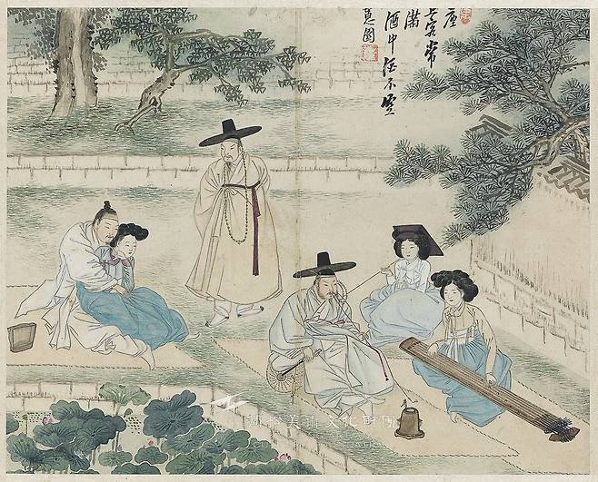 신윤복의 ‘청금상련’. 간송미술문화재단 제공