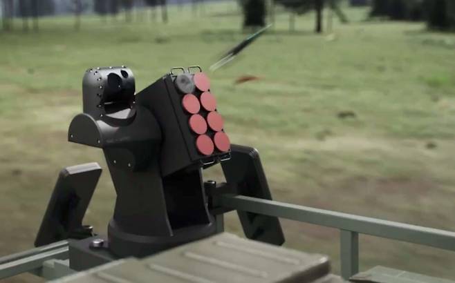 스웨덴 노르딕 에어 디펜스(NAD)가 개발 중인 소형 요격 미사일 발사 장치에서 차량 탑재형으로 미사일이 발사되는 모습을 담은 CGI 영상. 사진=NAD