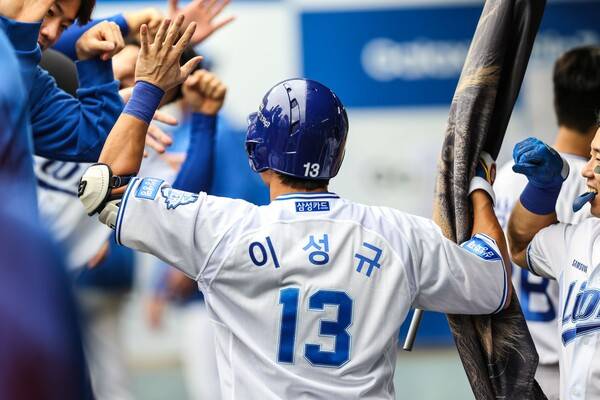 이날 유일한 타점은 이성규의 홈런이었다. (사진=삼성)