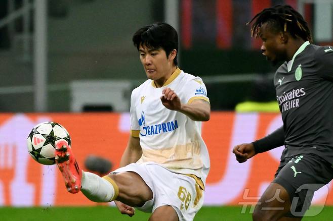 즈베즈다의 설영우 ⓒ AFP=뉴스1