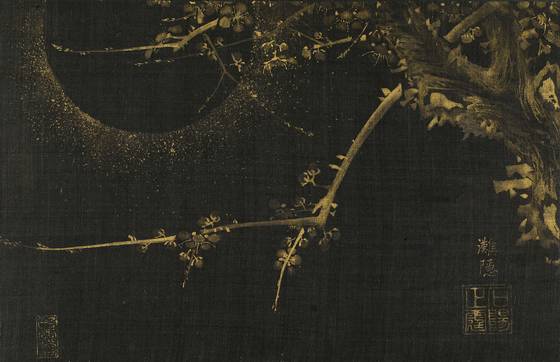 이정, '월매'(月梅), 달과 매화. ⓒ간송미술문화재단.[사진 대구간송미술관]