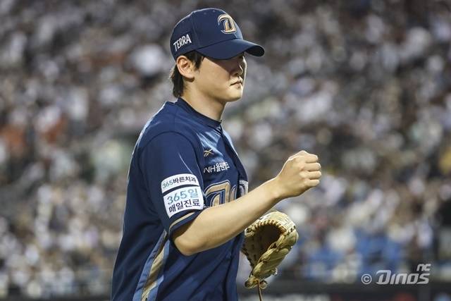 전사민은 와일드카드 결정전 1차전에서 1이닝을 깔끔히 틀어막았다. 사진=NC 제공