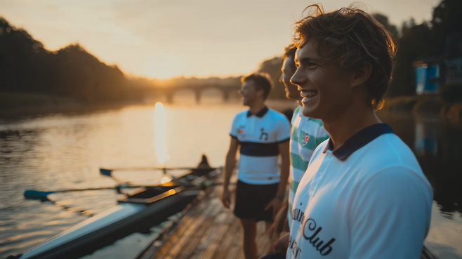 AI로 제작한 LF 헤지스 ‘로잉 클럽 캠페인’ 영상의 한 장면. LF 제공