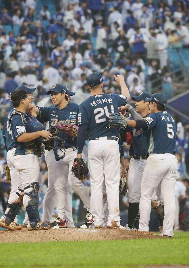 ▲ NC 와일드카드 결정전 1차전 승리 ⓒ연합뉴스