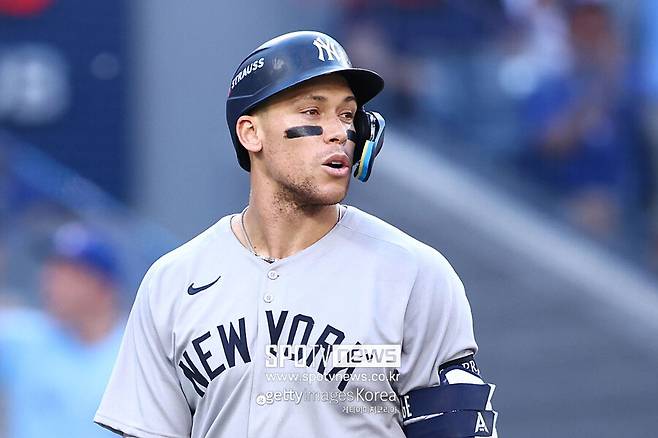 ▲ 포스트시즌에서 분전하고 있으나 동료들의 지원을 받지 못한 채 고전하고 있는 애런 저지