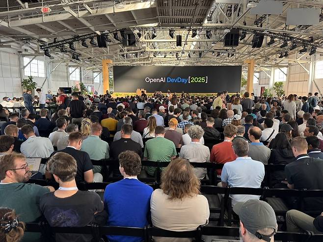 오픈AI 개발자 콘퍼런스 모습 [샌프란시스코=연합뉴스]