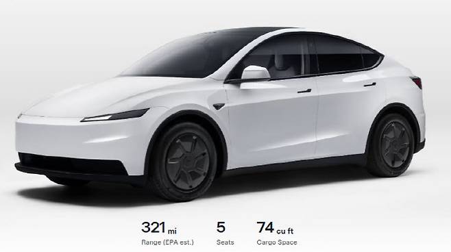 테슬라 신형 모델Y.