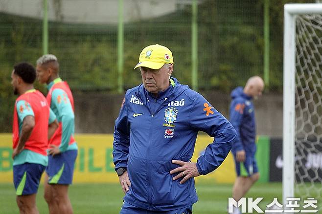 브라질 국가대표팀을 이끄는 카를로 안첼로티 감독. 사진=이근승 기자