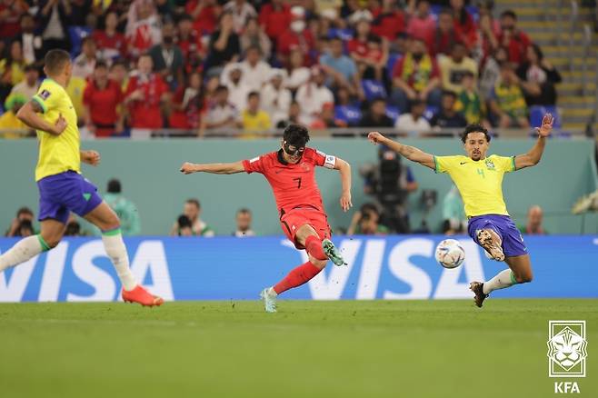 지난 2022 FIFA 카타르 월드컵 16강 당시 손흥민. /사진=대한축구협회 제공