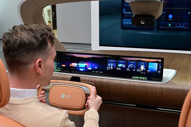 LG전자가 'CES 2025'에서 선보인 SDV(소프트웨어 중심 자동차) 설루션 [LG전자 제공. 재판매 및 DB 금지]