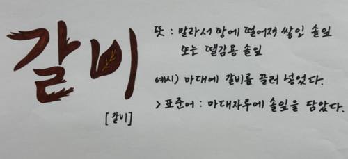 창원시가 한글날을 맞아 진행한 '토박이말 알리기 대회' 이유진 씨 출품작. /이서후 기자