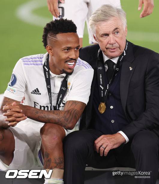 [사진] 에데르 밀리탕(왼쪽)과 안첼로티 / ⓒGettyimages(무단전재 및 재배포 금지)