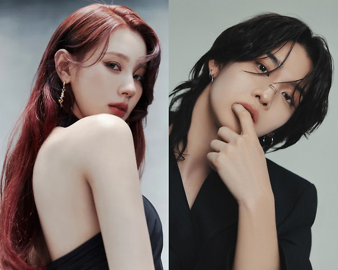 미연, 배진영. 사진 | 큐브엔터테인먼트, 아우라엔터테인먼트