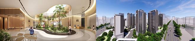 현대건설이 리뉴얼을 추진하고 있는 서울 삼성동 '삼성힐스테이트 2단지' 조감도 및 커뮤니티 예상도 / 자료 = 현대건설