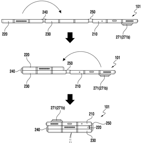 삼성전자의 갤럭시 Z 트라이폴드 관련 특허 이미지 [출처 = 키프리스]
