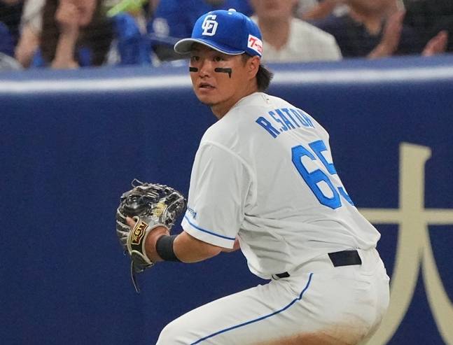 사토 류세이. /사진=주니치 드래곤즈 공식 SNS