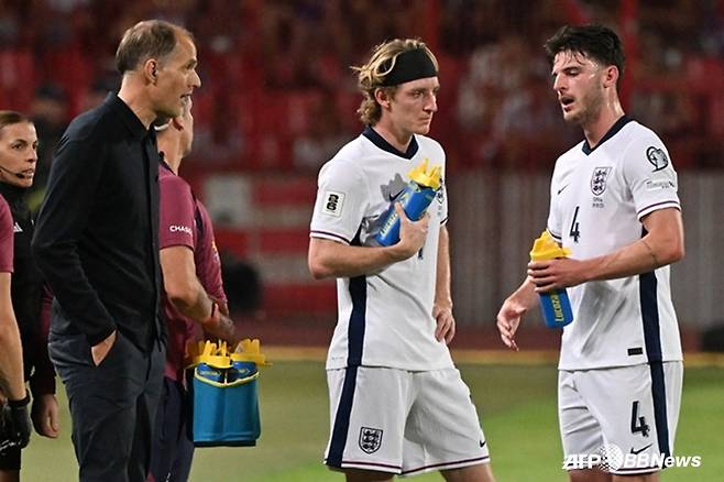 토마스 투헬(맨 왼쪽) 잉글랜드 축구대표팀 감독. /AFPBBNews=뉴스1
