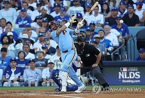 2루타로 선취점을 뽑은 닉 카스테야노스 [Imagan Images=연합뉴스]