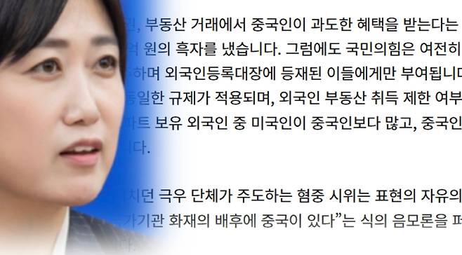 백승아 더불어민주당 원내대변인(왼쪽), 논평 일부.