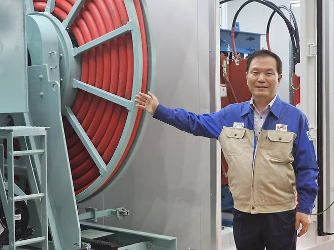 김영구 한라IMS 공동대표가 사업 영역을 소개하고 있다. 한경DB