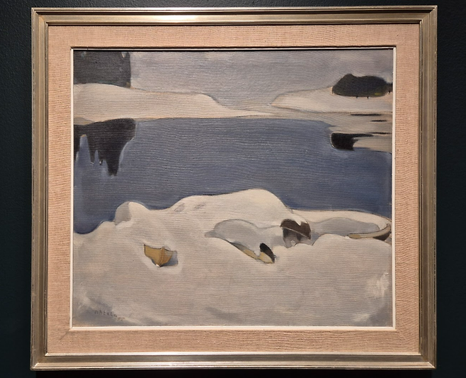 핀란드에 가장 어울리는 풍경화도 발견했다. H Ahtela [Boats Waiting], 1955 ©김슬기