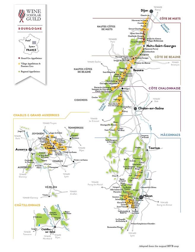 부르고뉴 와인산지. BIVB