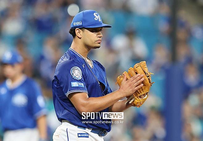 ▲ 준플레이오프 2차전 선발로 나서 팀의 업셋 시나리오에서 가장 중요한 임무를 맡는 헤르손 가라비토 ⓒ곽혜미 기자