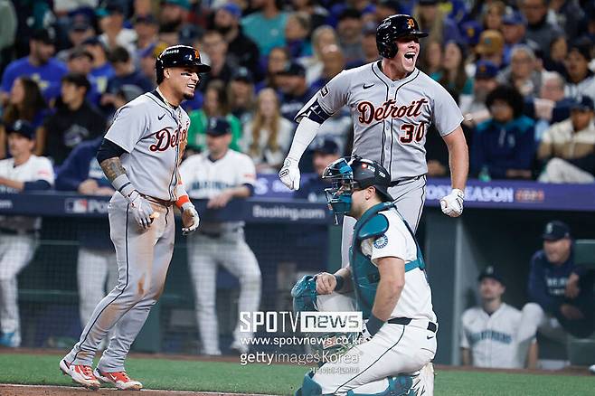 ▲ 디트로이트는 케리 카펜터의 역전 2점 홈런으로 1점 리드를 얻었으나 지키지 못했다.