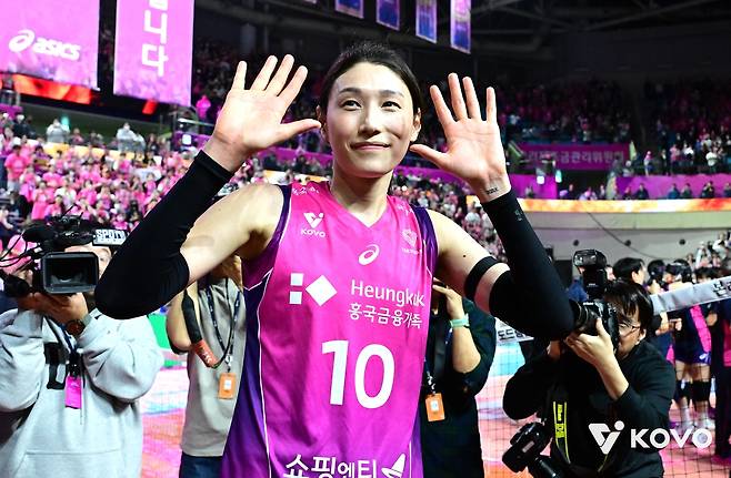 흥국생명의 통합우승을 이끈 '배구 여제' 김연경 [한국배구연맹 제공. 재판매 및 DB 금지]