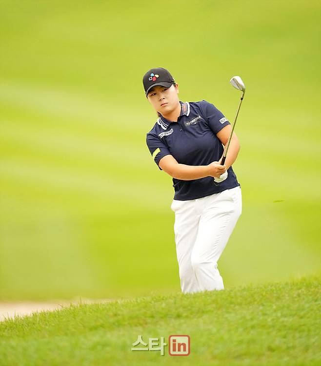 1번홀에서 경기하는 홍정민. (사진=이데일리 골프in 조원범 기자)