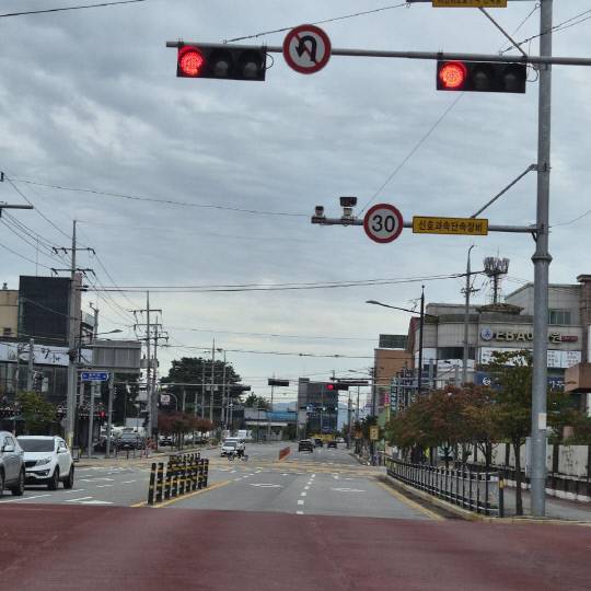 서산중-서림초등학교 구간 신호등. 독자 제공