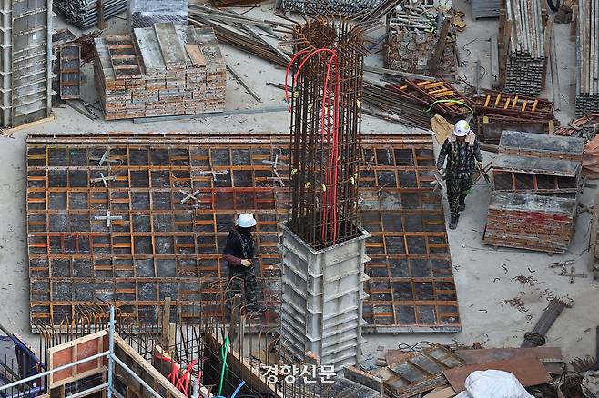 서울 시내 한 주택 재개발 공사 현장. 조태형 기자