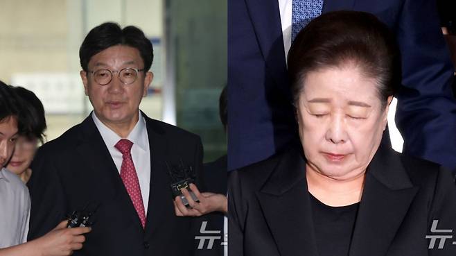 권성동 국민의힘 의원(왼쪽)과 한학자 통일교 총재(오른쪽). /사진=뉴스1