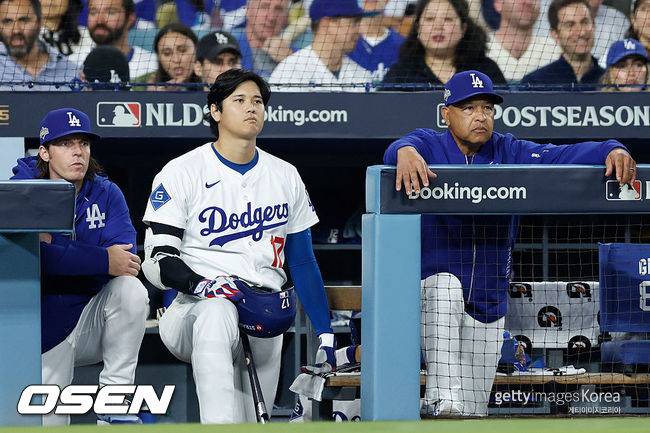 [사진] LA 다저스 오타니 쇼헤이, 데이브 로버츠 감독. ⓒGettyimages(무단전재 및 재배포 금지)