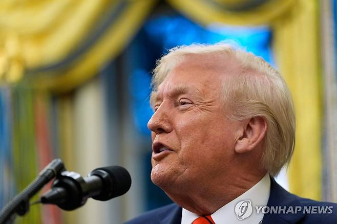 도널드 트럼프 미국 대통령 [AP=연합뉴스. 재판매 및 DB 금지]