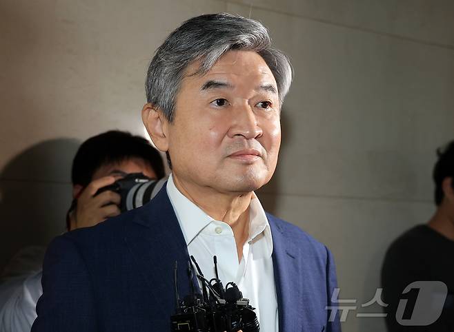 조태용 전 국정원장이 지난달 29일 오전 서울 서초구 순직해병 특검팀(이명현 특별검사) 사무실에서 조사를 받기 위해 출석하고 있다. 2025.9.29/뉴스1 ⓒ News1 김진환 기자