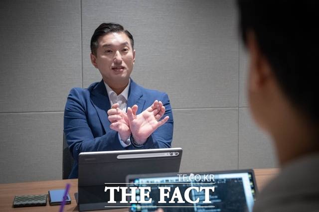 김도형 삼성자산운용 ETF컨설팅본부장이 지난달 25일 오전 서울 서초구 삼성자산운용에서 <더팩트>와 인터뷰하고 있다. /박헌우 기자