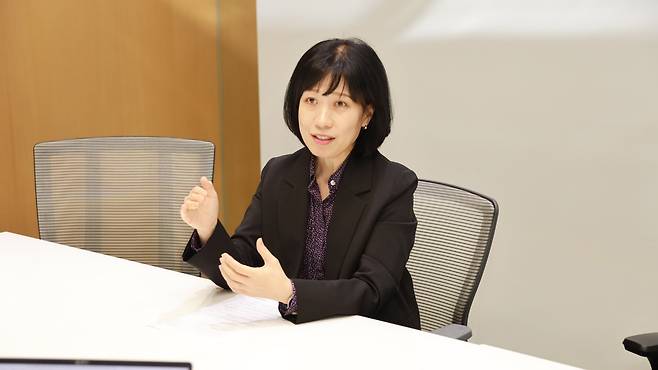 박인숙 삼성물산 상무(리모델링팀장)가 지난 1일 서울 강동구 상일동 본사에서 조선비즈와 인터뷰를 하고 있다./ 삼성물산 제공