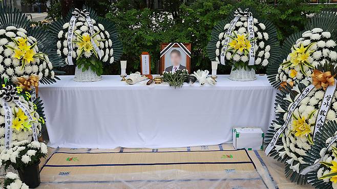 김건희 특검 앞 양평 공무원 분향소